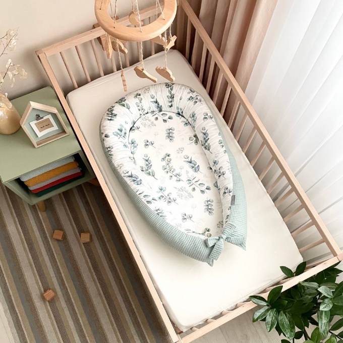 Protectie somn – Baby Nest vafe cu mix de flori- menta (9)